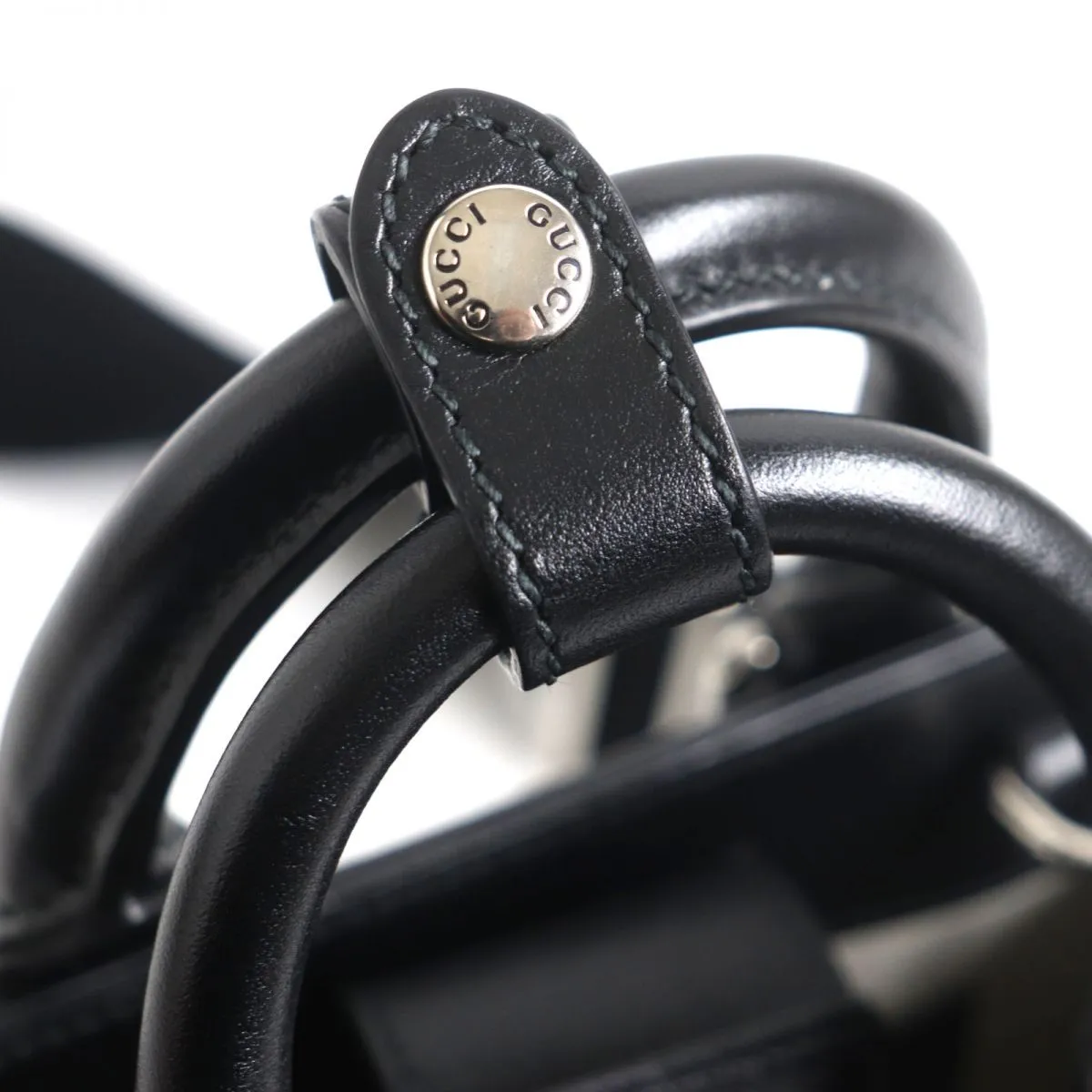 GUCCI Shoulder Bag Main: Leather black mens Used