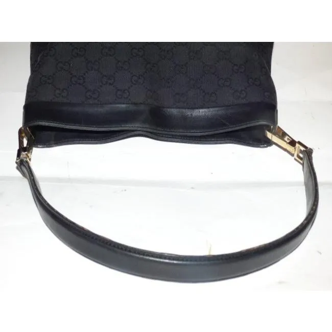 Gucci Supreme Shoulder Guccissima Print Top Handle Black And Gg Leather Hobo Bag