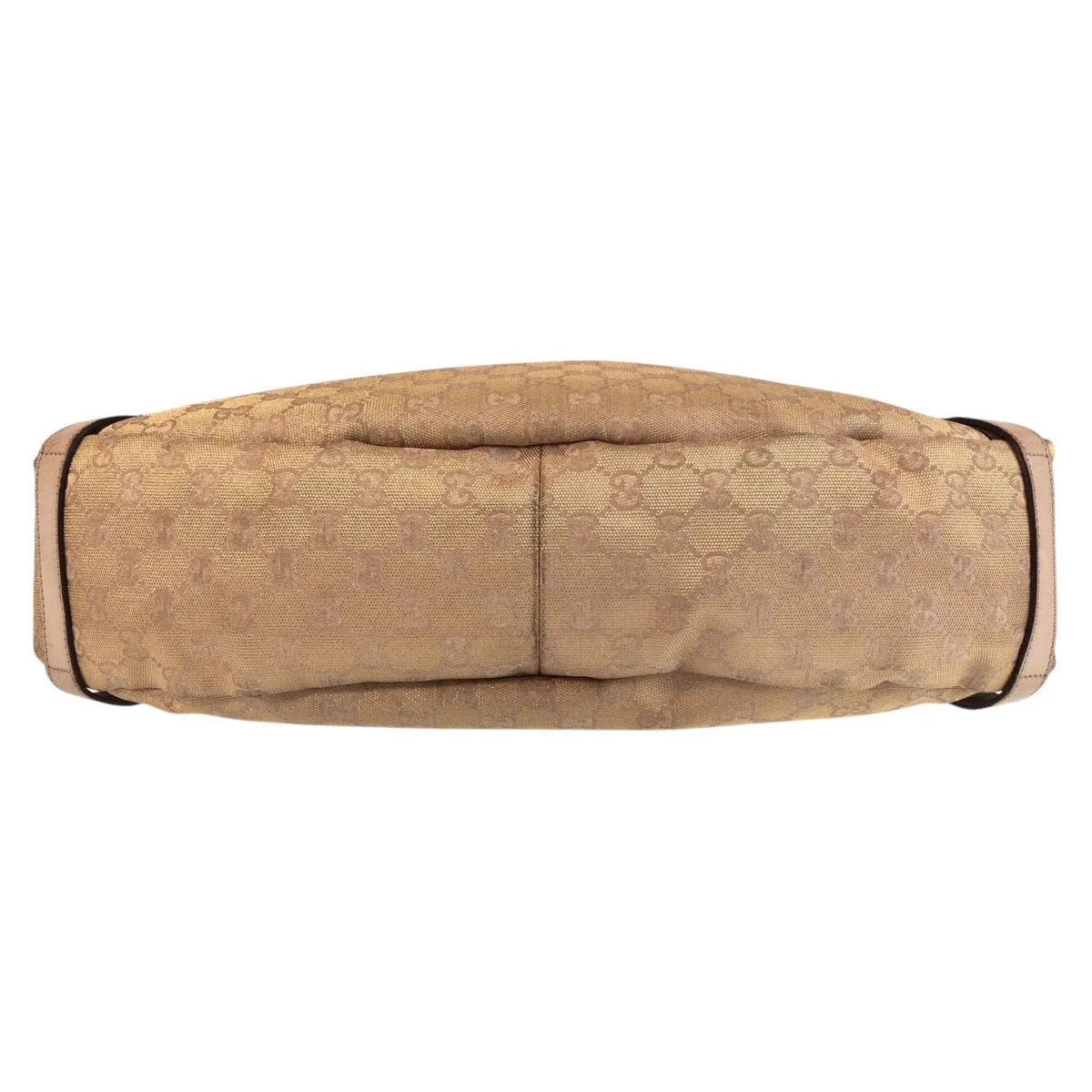 GUCCI Tote Bag 130736 GG canvas, leather Beige Gold Metal Tote Bag Shoulder Bag Abbey Women Used