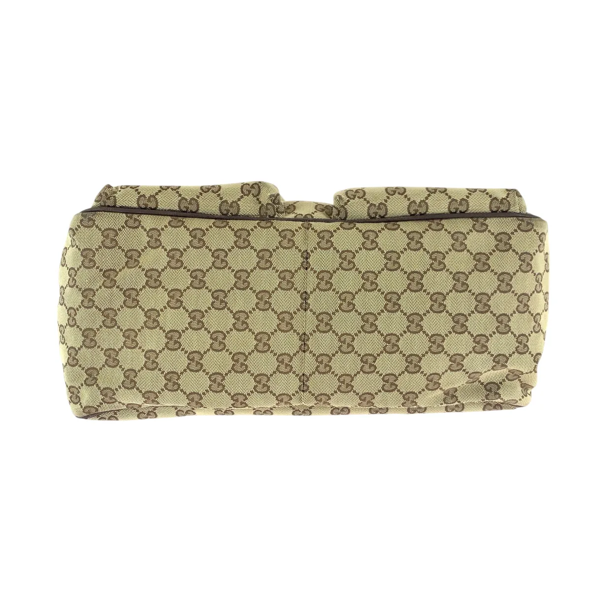 GUCCI Tote Bag 161836 GG canvas Brown beige Tote Bag Shoulder Bag Unisex Sherry line Women Used