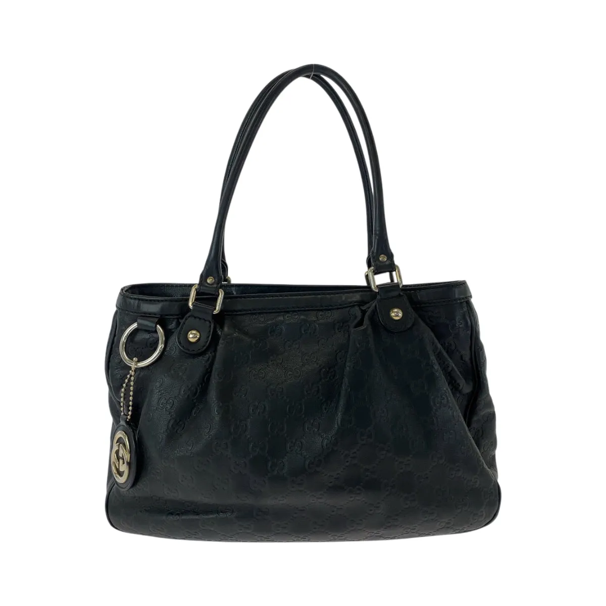 GUCCI Tote Bag 296853 leather Black GoldMetal Tote Bag Shoulder Bag Sukey Women Used