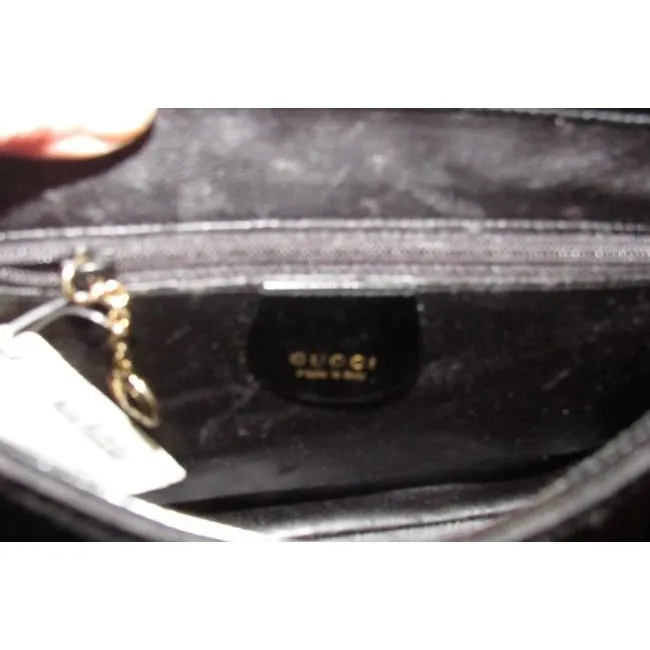 Gucci Vintage Black Suede Shoulder Bag