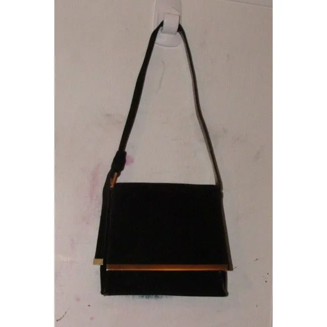 Gucci Vintage Black Suede Shoulder Bag