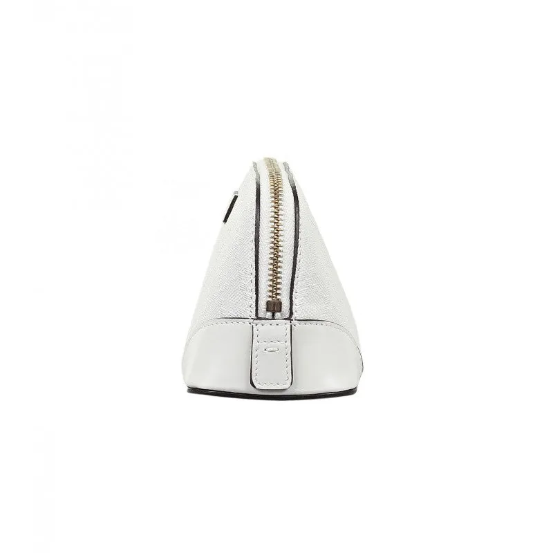 Gucci White leather diamante cosmetic case