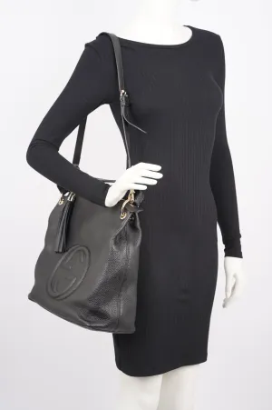 Gucci Womens Soho Shoulder Bag Black