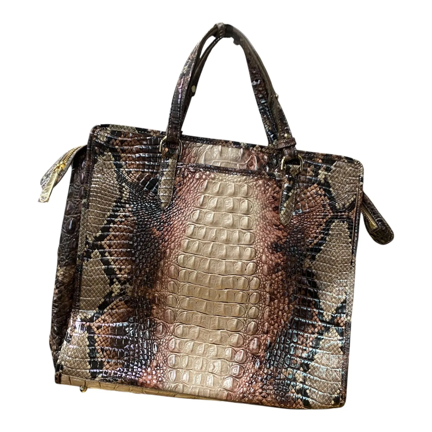 Handbag Designer By Brahmin In Brown, Size:Large