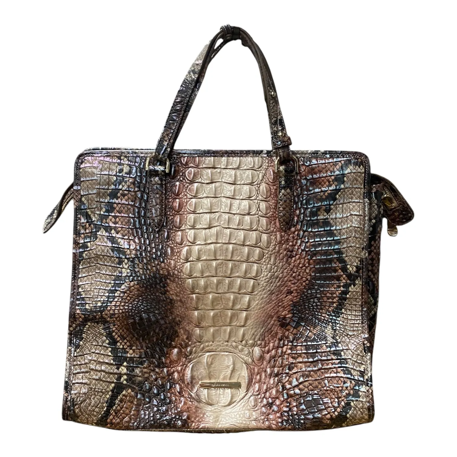Handbag Designer By Brahmin In Brown, Size:Large