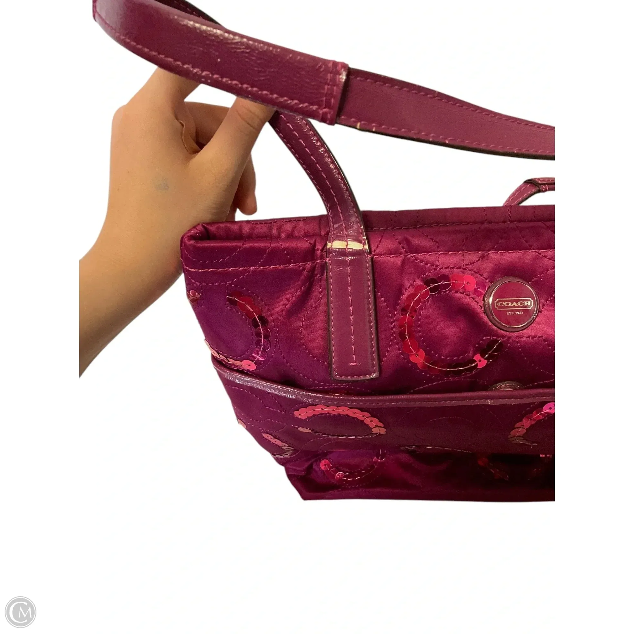 Handbag Designer By Coach, Size: Medium