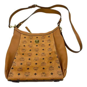 Handbag Luxury Designer By Mcm In Brown, Size:Medium