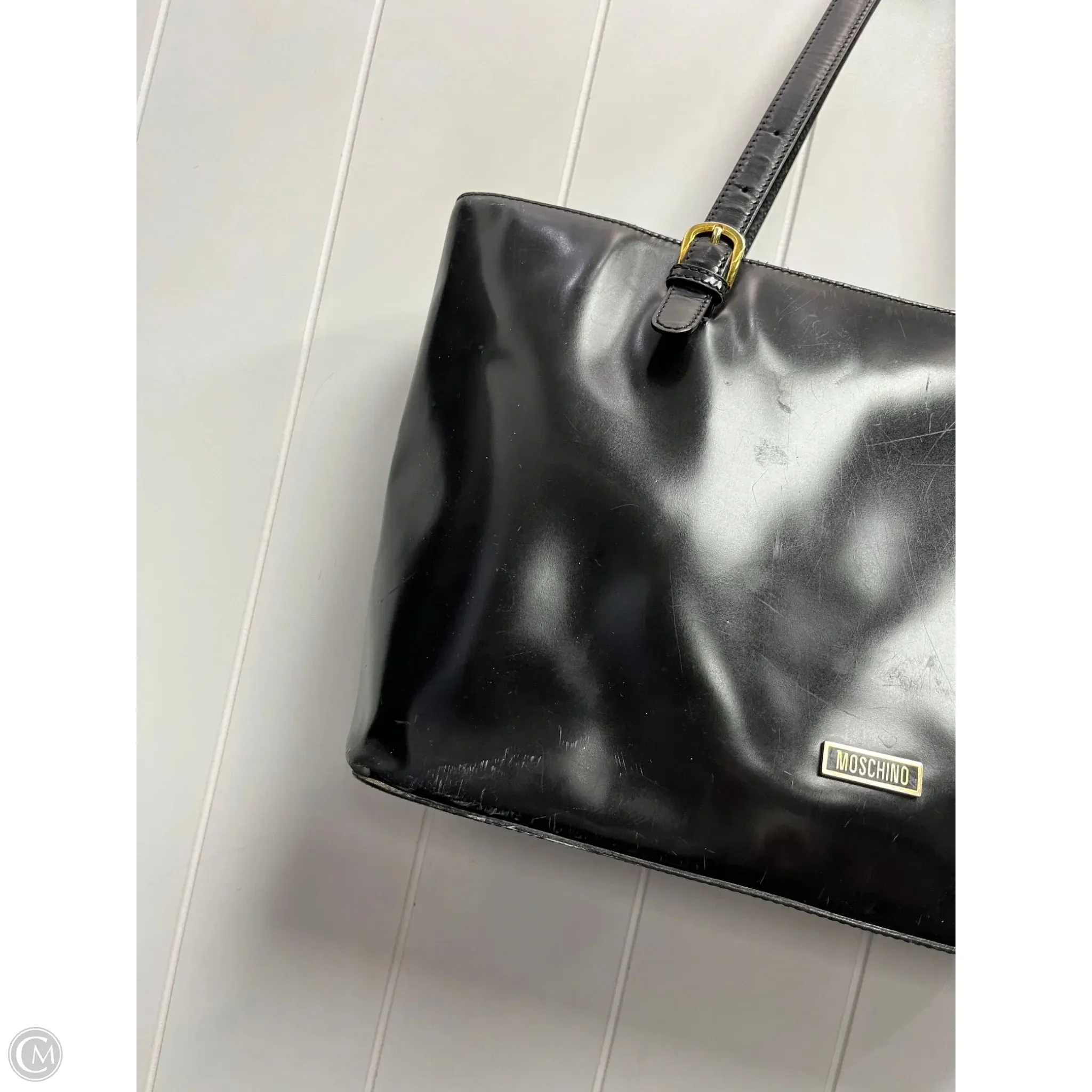 Handbag Luxury Designer By Moschino, Size: Large