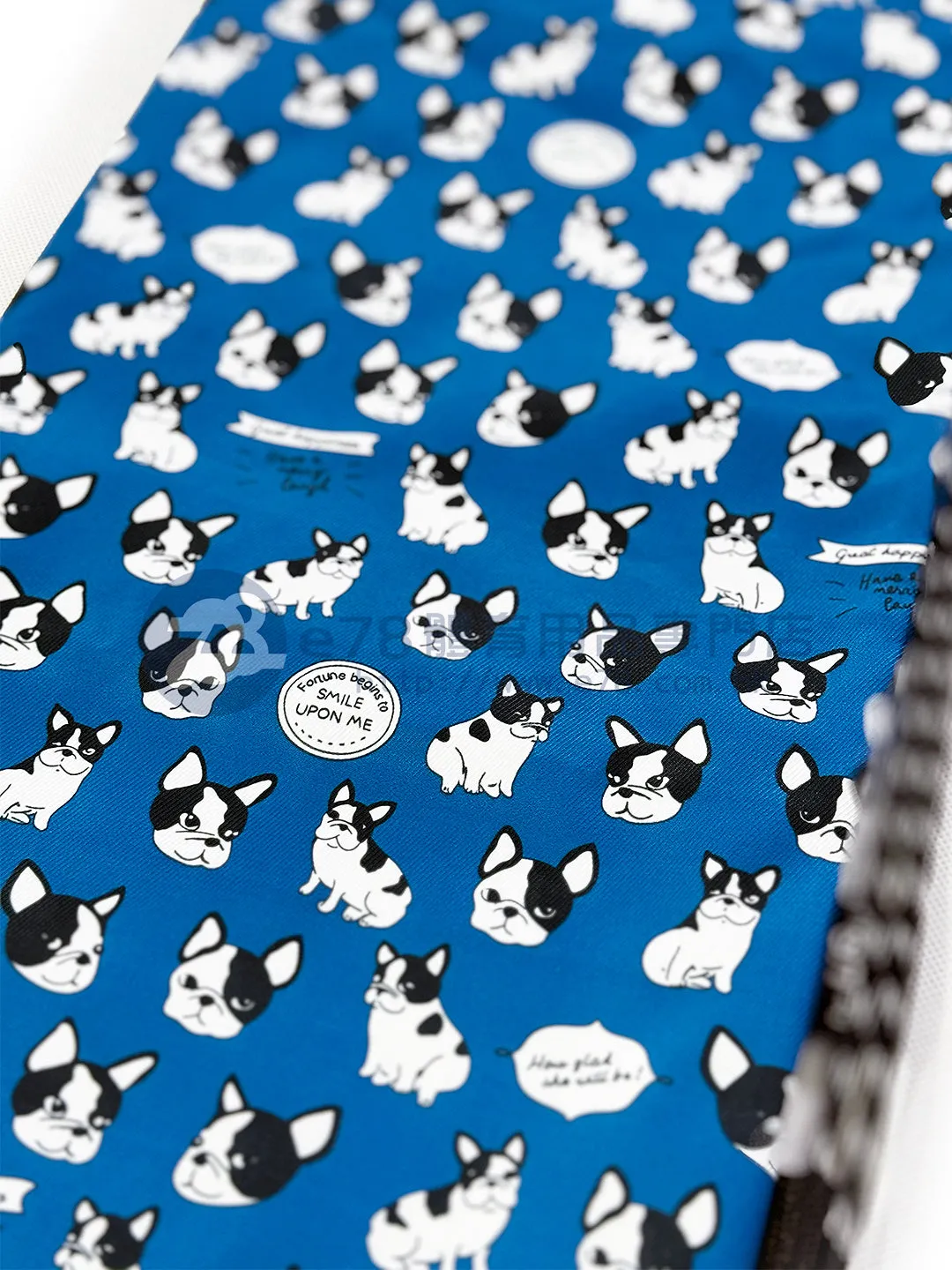 Handmade Water Resistant Racket Case (Blue French Bulldog 395)