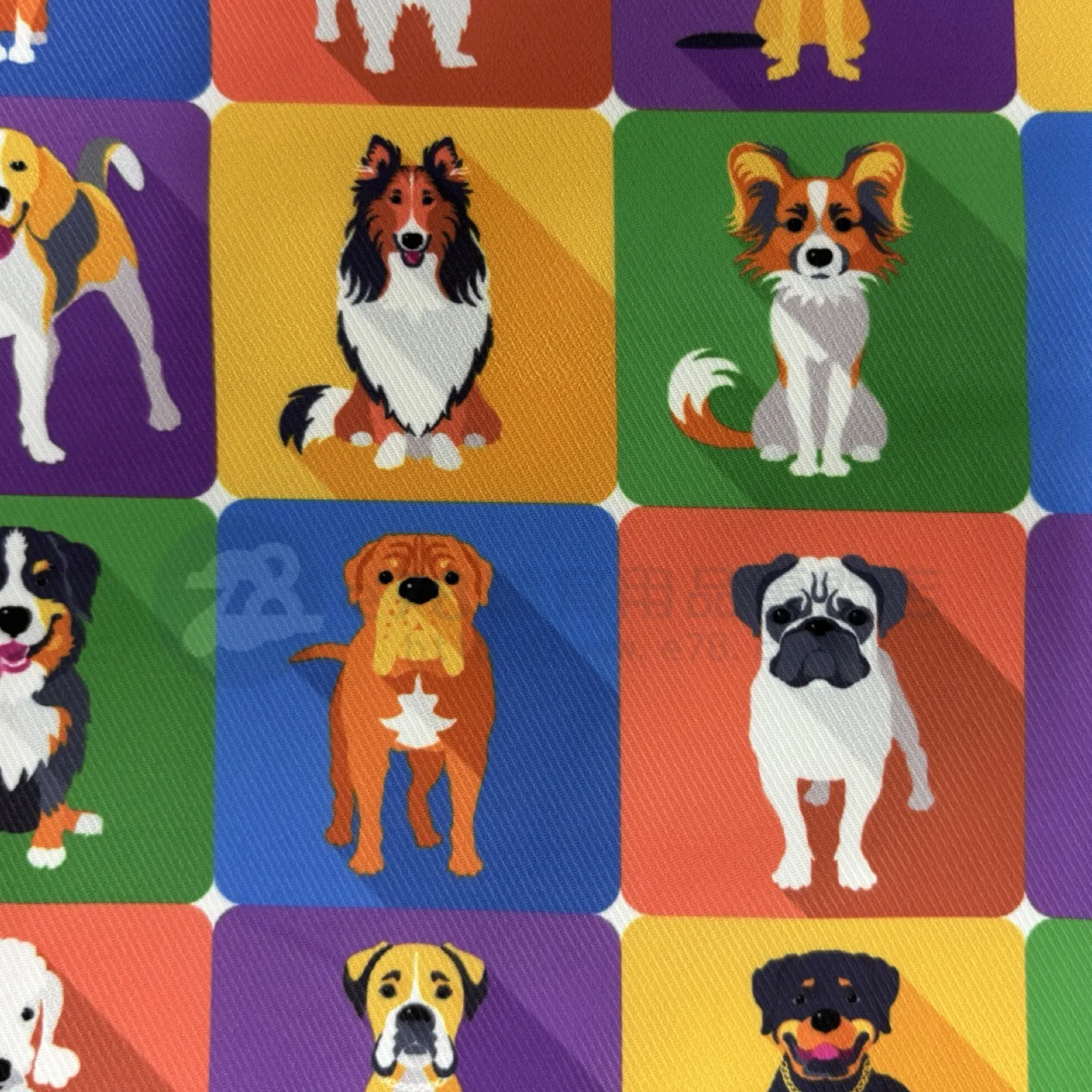 Handmade Water Resistant Racket Case (Dog Tiles 455)