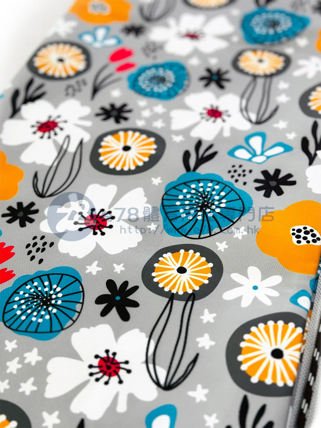 Handmade Water Resistant Racket Case (Gray flower pattern 392)