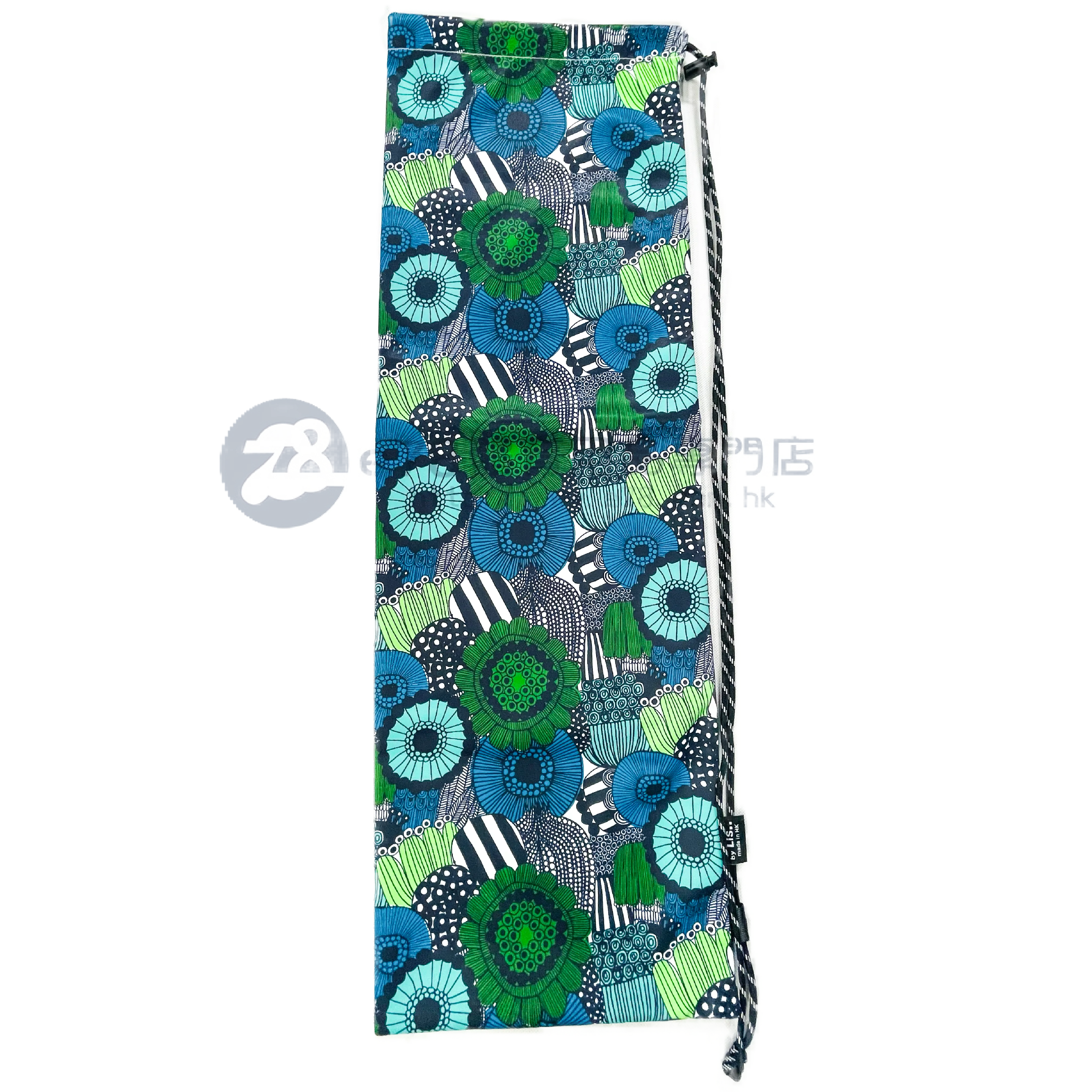 Handmade Water Resistant Racket Case (green round flower 210??