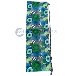 Handmade Water Resistant Racket Case (green round flower 210??