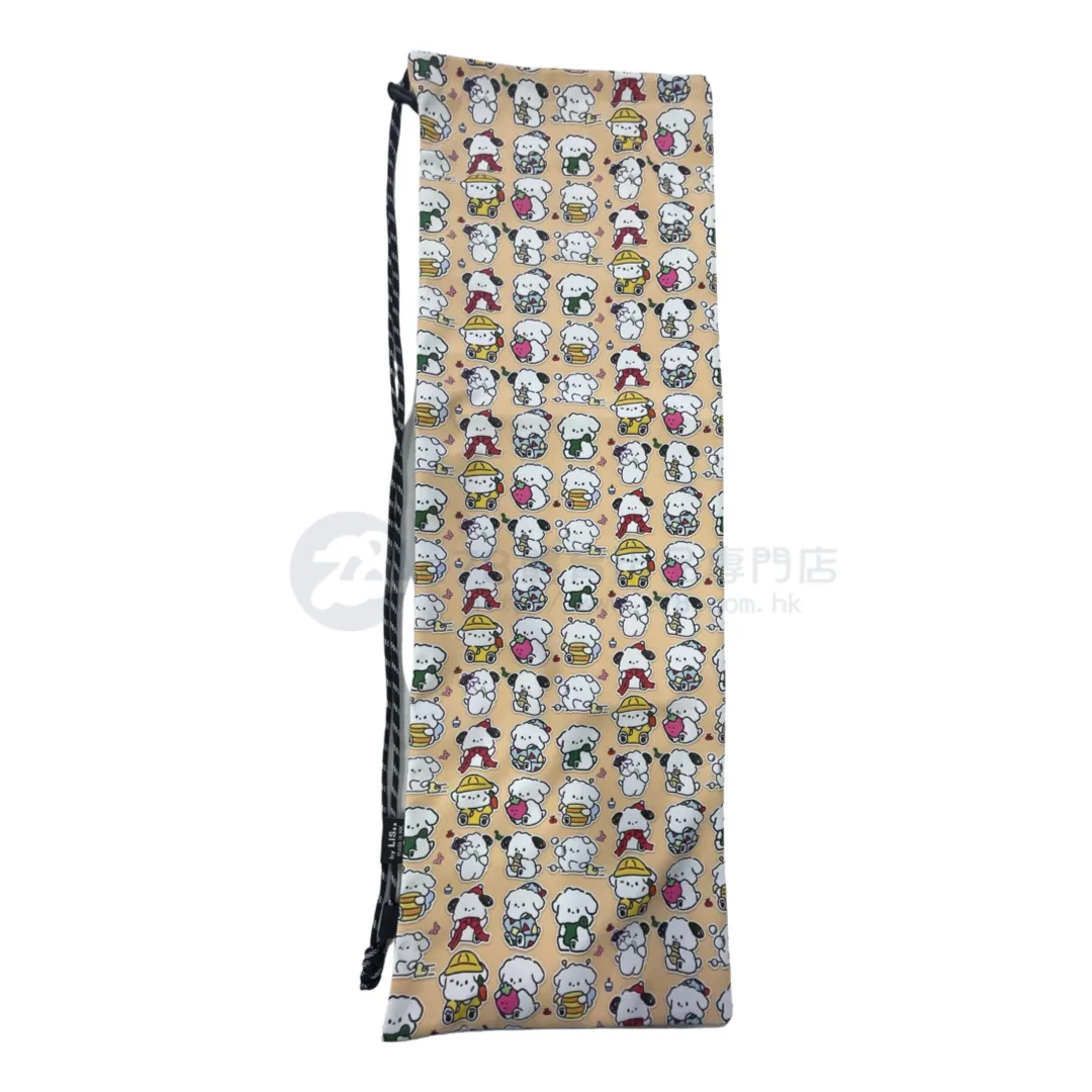 Handmade Water Resistant Racket Case ( White Poodle 362)
