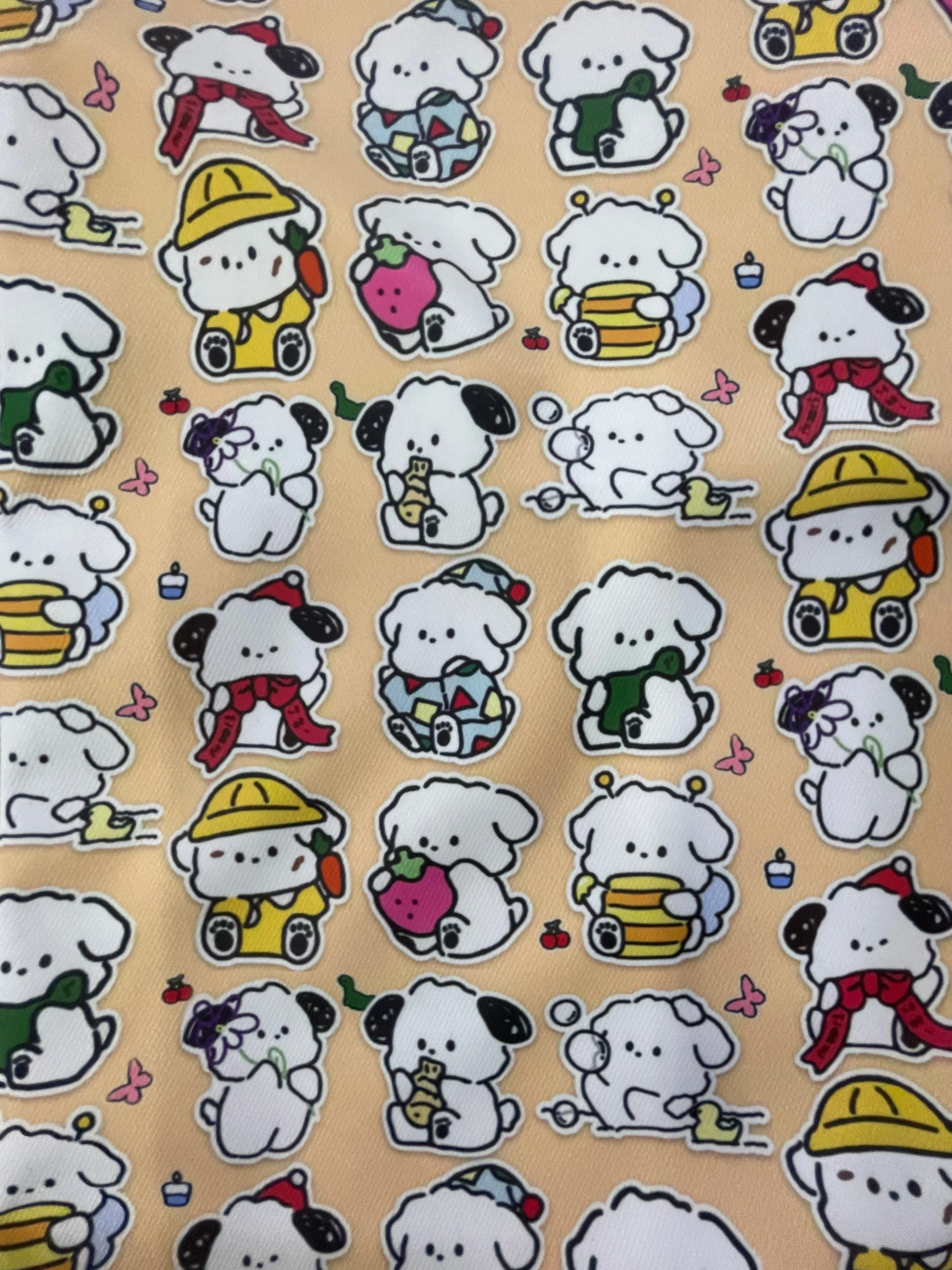 Handmade Water Resistant Racket Case ( White Poodle 362)