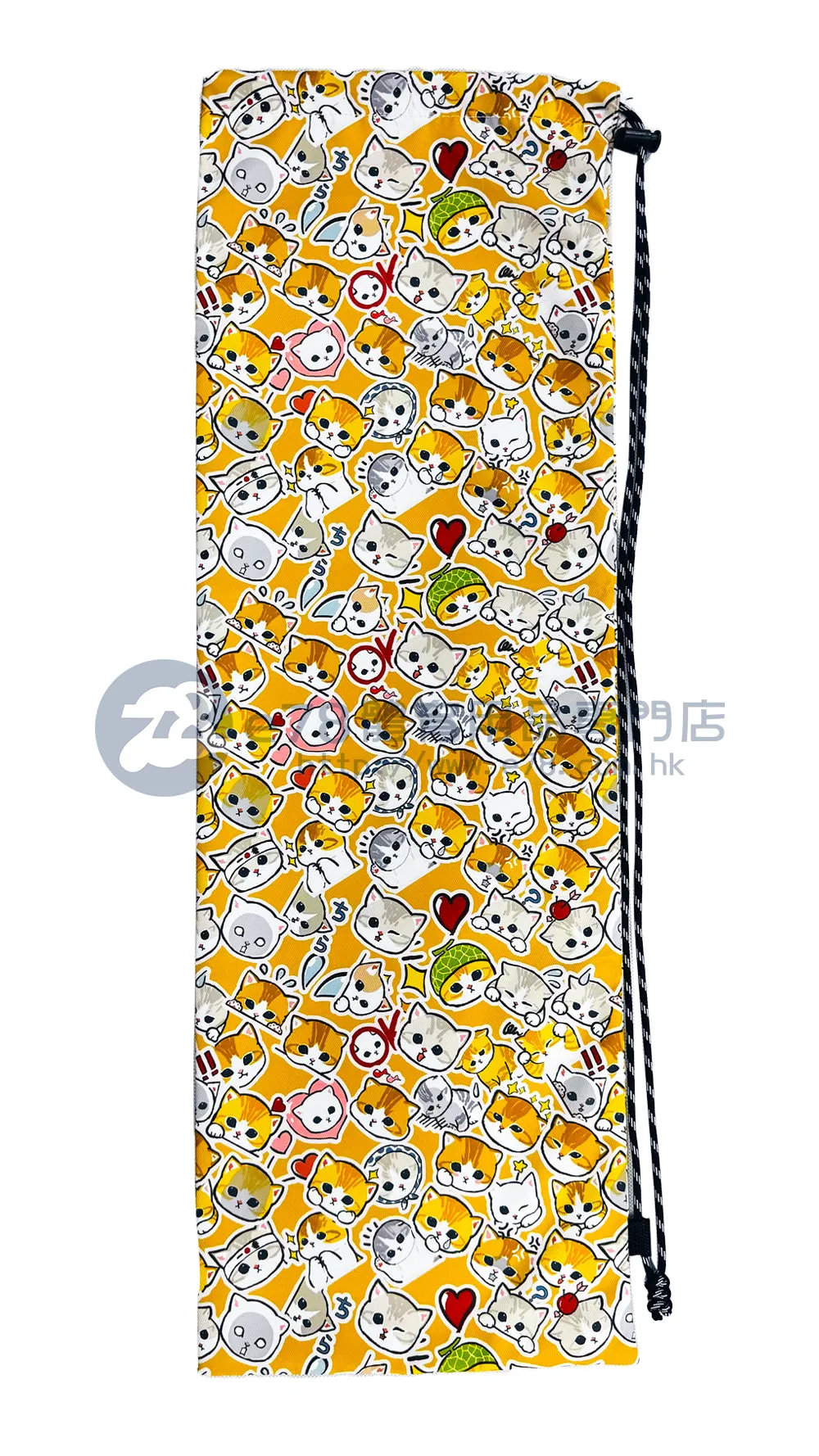 Handmade Water Resistant Racket Case (Yellow Many Cats 405)