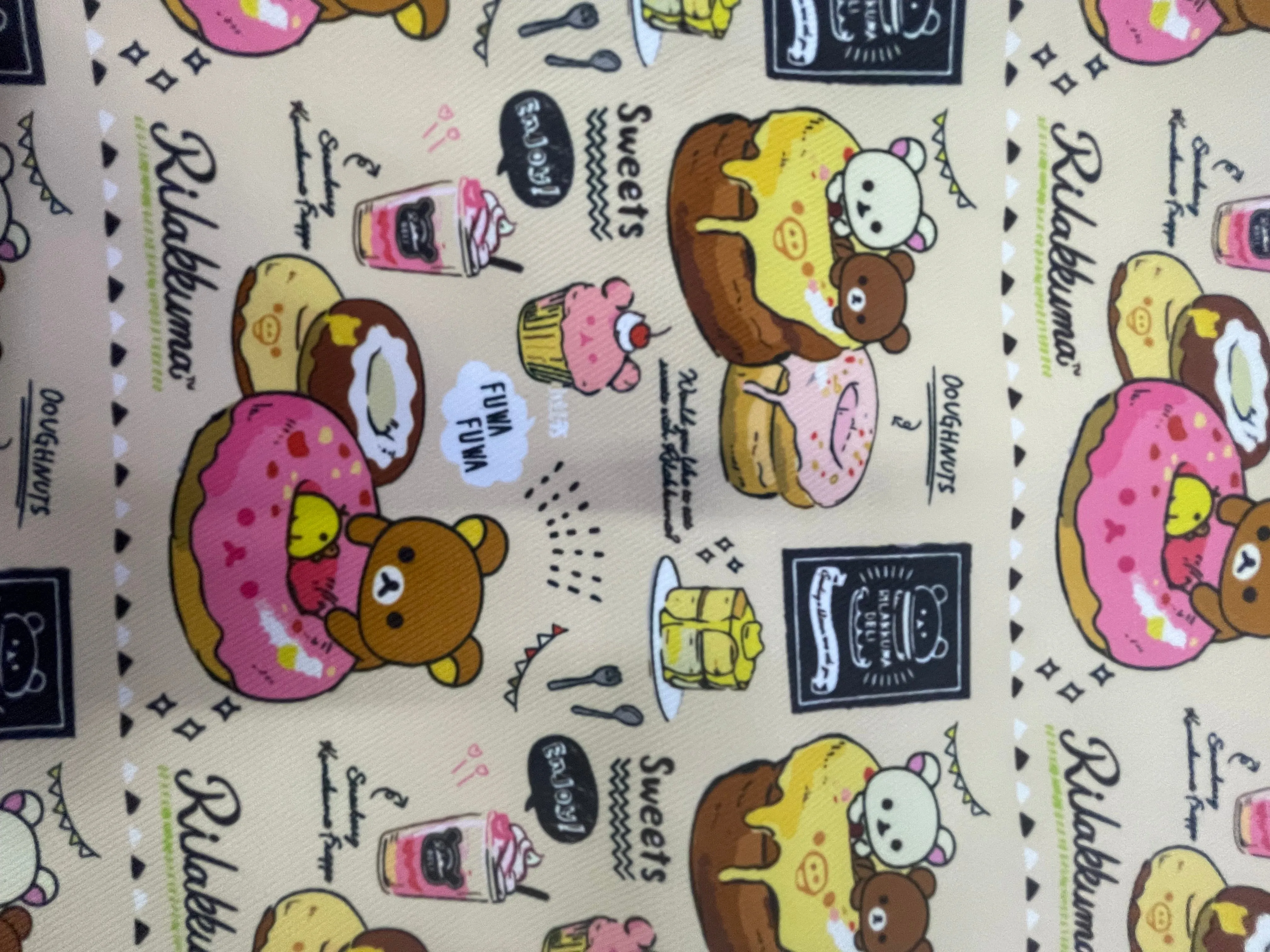 Handmade Water Resistant Racket Case??Rilakkuma doughnut 314??