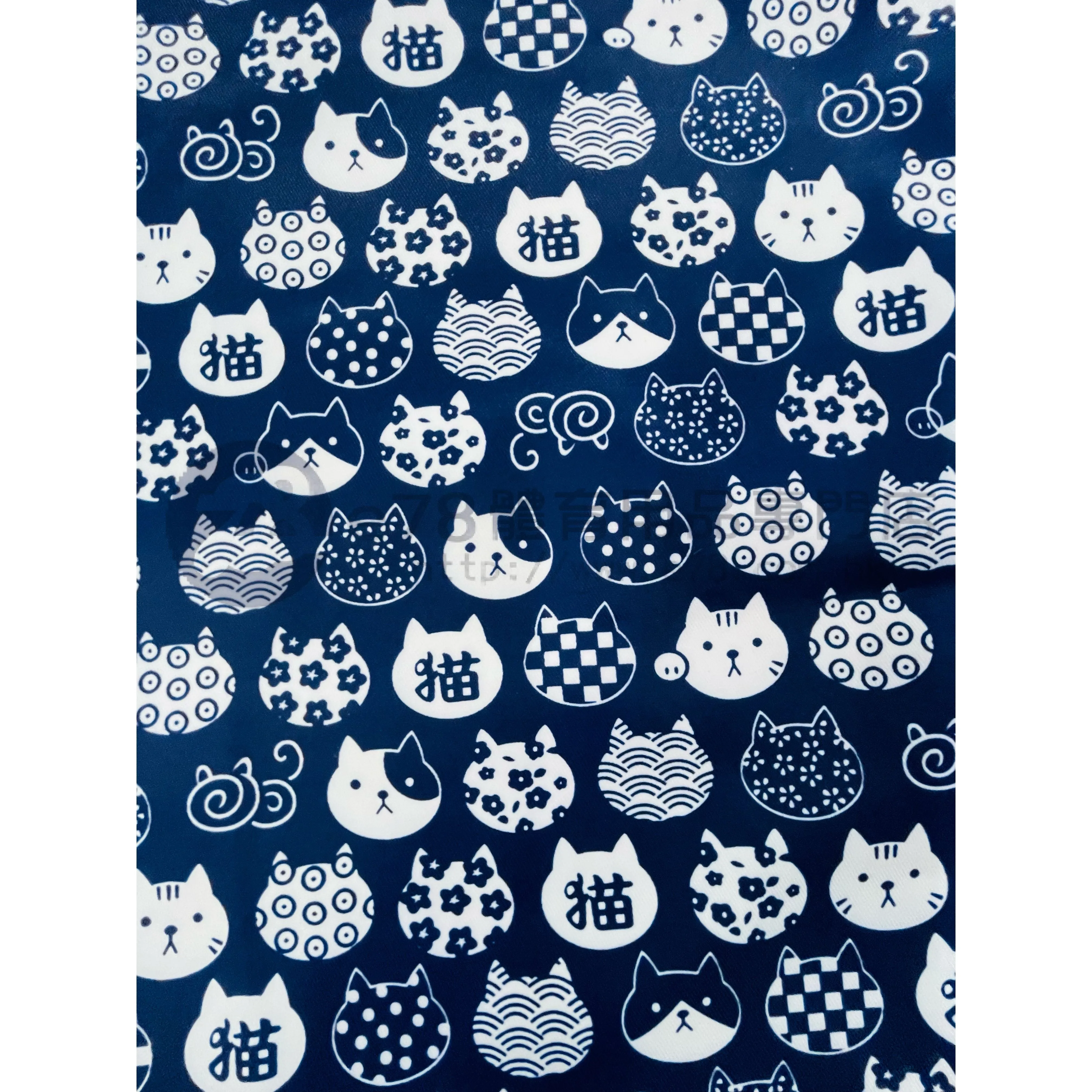 Handmade Water Resistant tennis Case (Blue and white cat 102??