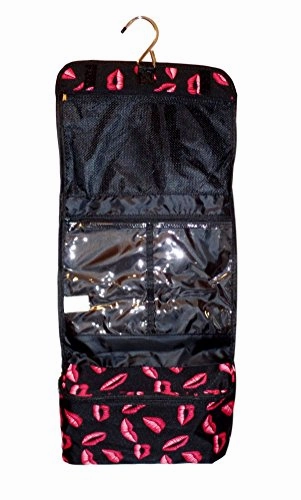 Hanging Toiletry Cosmetic Organizer Bag - Roll up for Storage Travel - Custom Embroidery