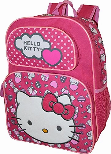 Hello Kitty Deluxe Embroidered 16" School Bag Backpack