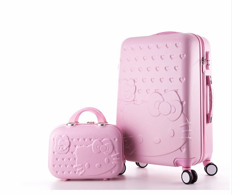 Hello Kitty Lady Luggage Suitcase Trolley Travel Bag Bag Trolley Wheels Women Luggage Wheels Travel