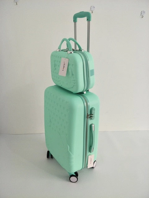 Hello Kitty Luggage Bag,Children Women Suitcase Set,Abs Cartoon Travel Box,Rolling Trolley Hardcase