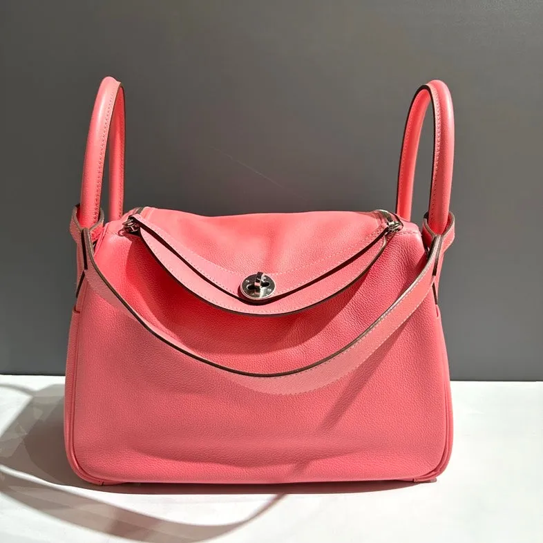 Hermes Lindy 30 Pink Leather Shoulder Bag