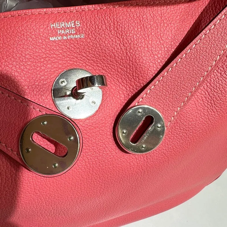 Hermes Lindy 30 Pink Leather Shoulder Bag