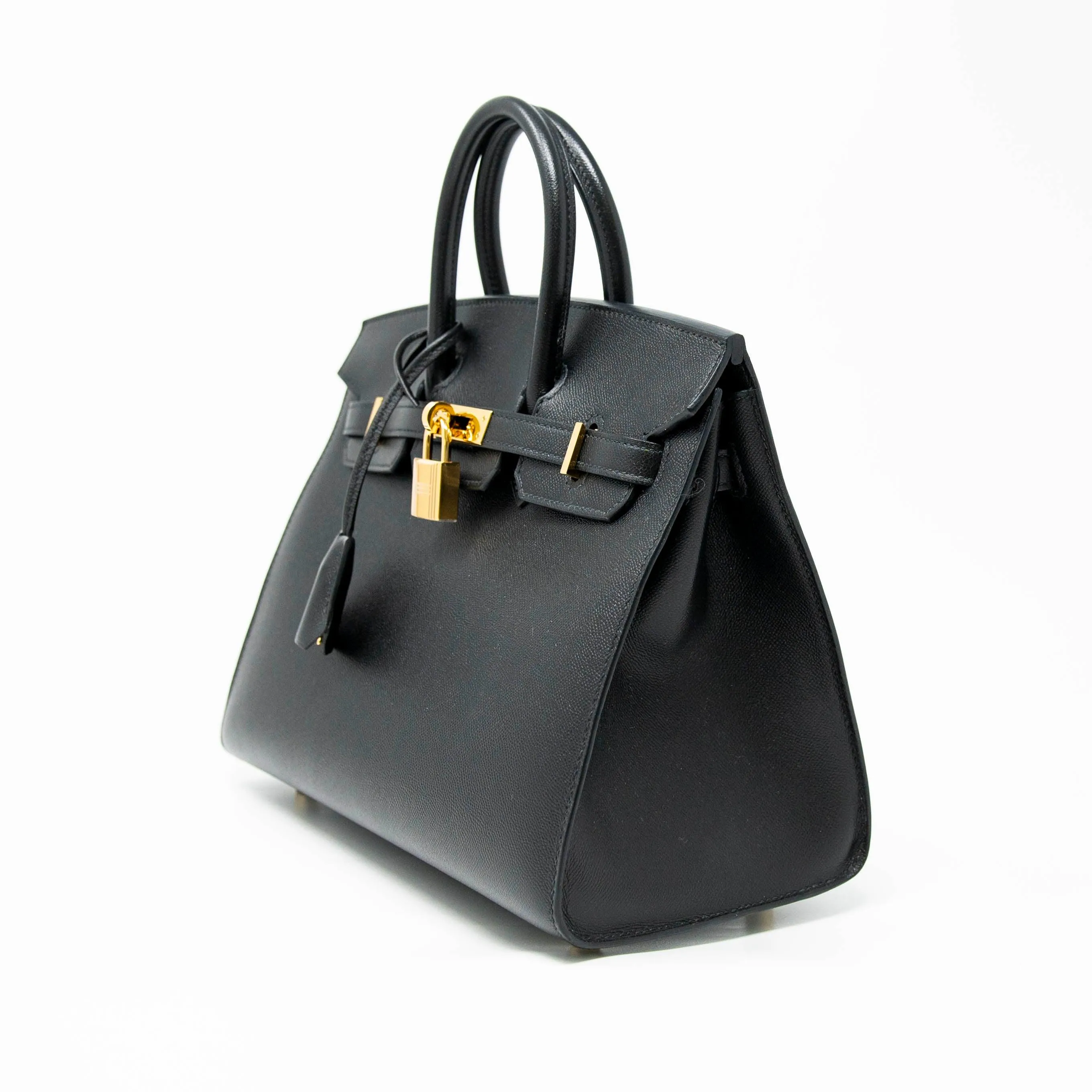 Hermes Noir Epsom Birkin Madame 25