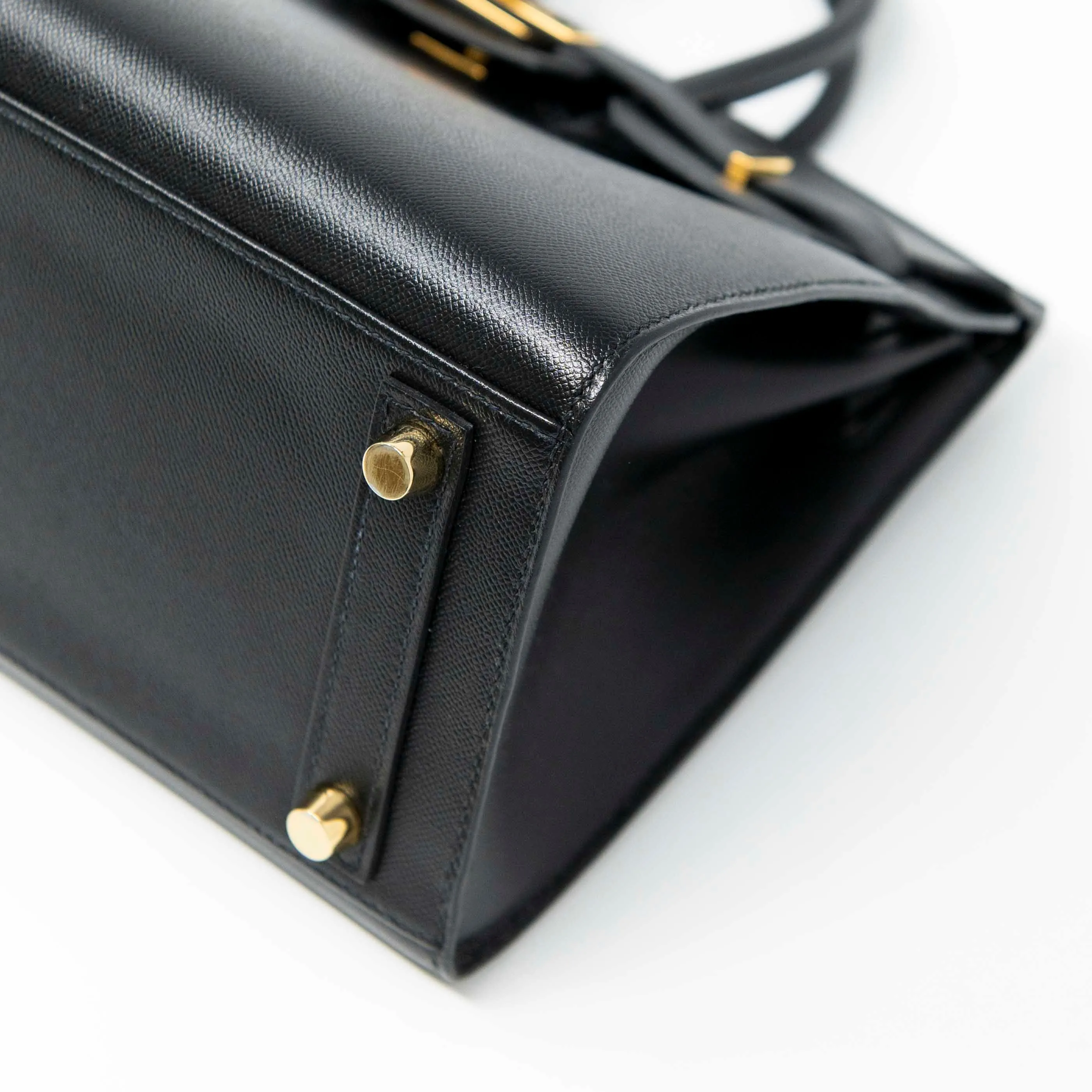 Hermes Noir Epsom Birkin Madame 25