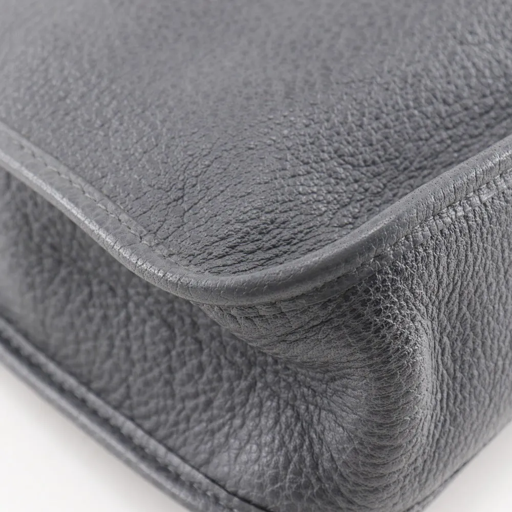 HERMES Shoulder Bag leather gray Vespa 28 Women Used