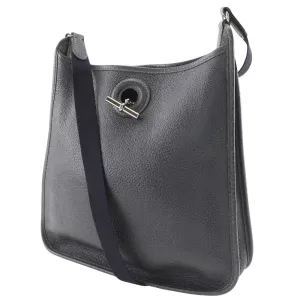 HERMES Shoulder Bag leather gray Vespa 28 Women Used