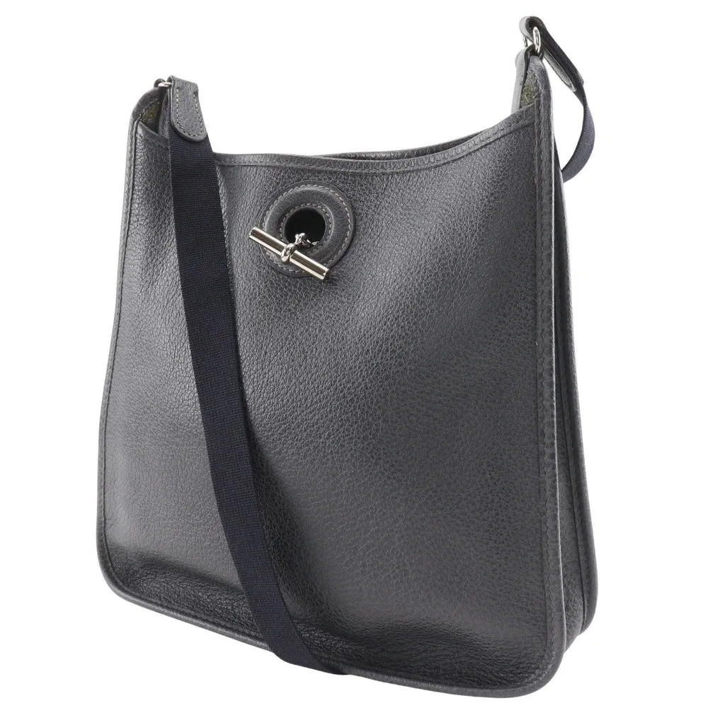HERMES Shoulder Bag leather gray Vespa 28 Women Used