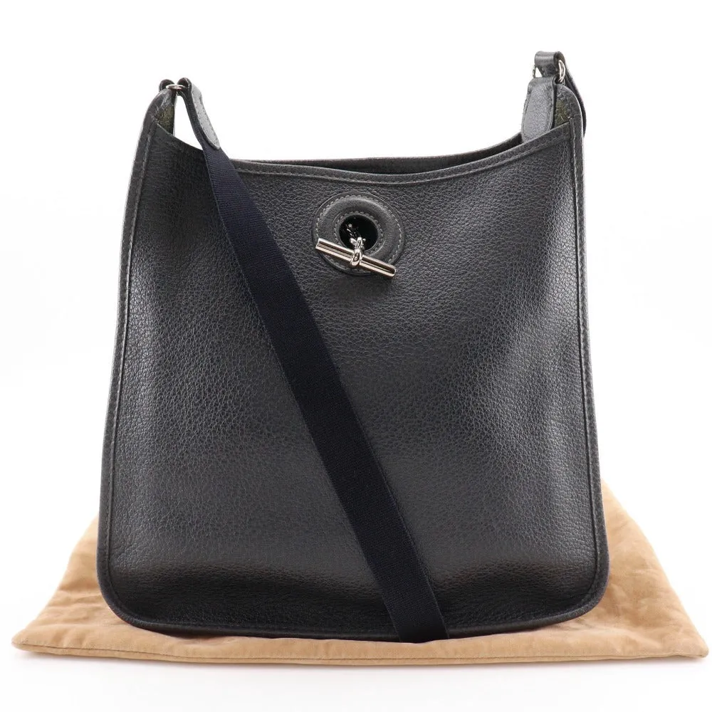 HERMES Shoulder Bag leather gray Vespa 28 Women Used