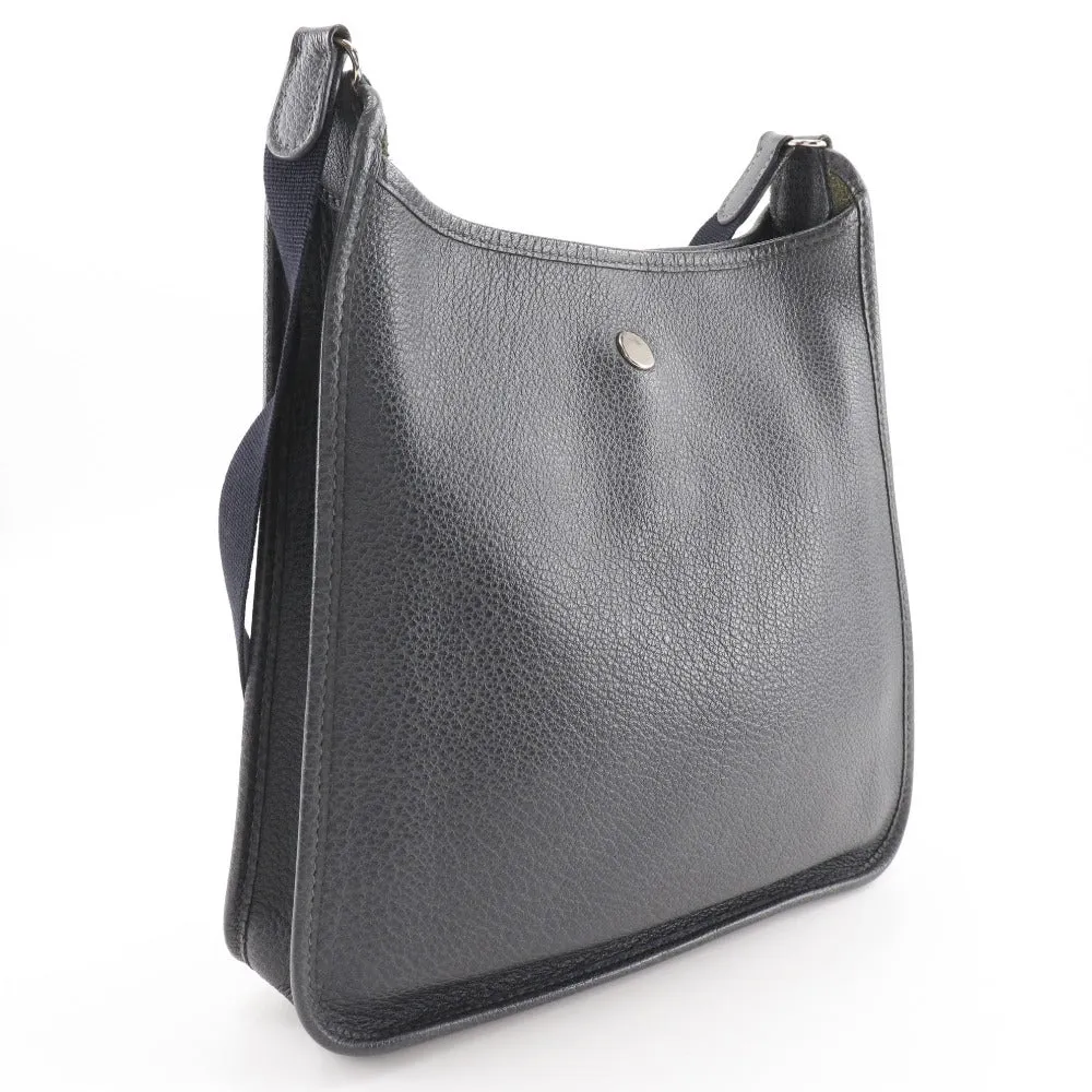 HERMES Shoulder Bag leather gray Vespa 28 Women Used