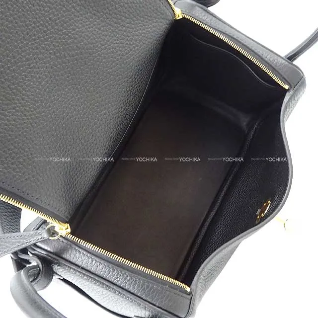 HERMES Shoulder bag Lindy 26 Noir (Black) Taurillon Clemence Gold HW Stamp