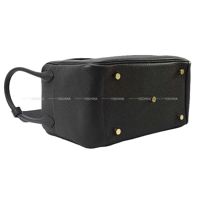 HERMES Shoulder bag Lindy 26 Noir (Black) Taurillon Clemence Gold HW Stamp