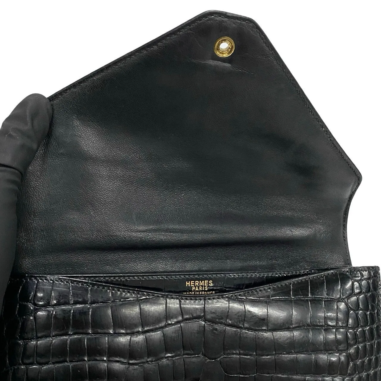 HERMES Shoulder Bag Polosus black Alcazar Women Used
