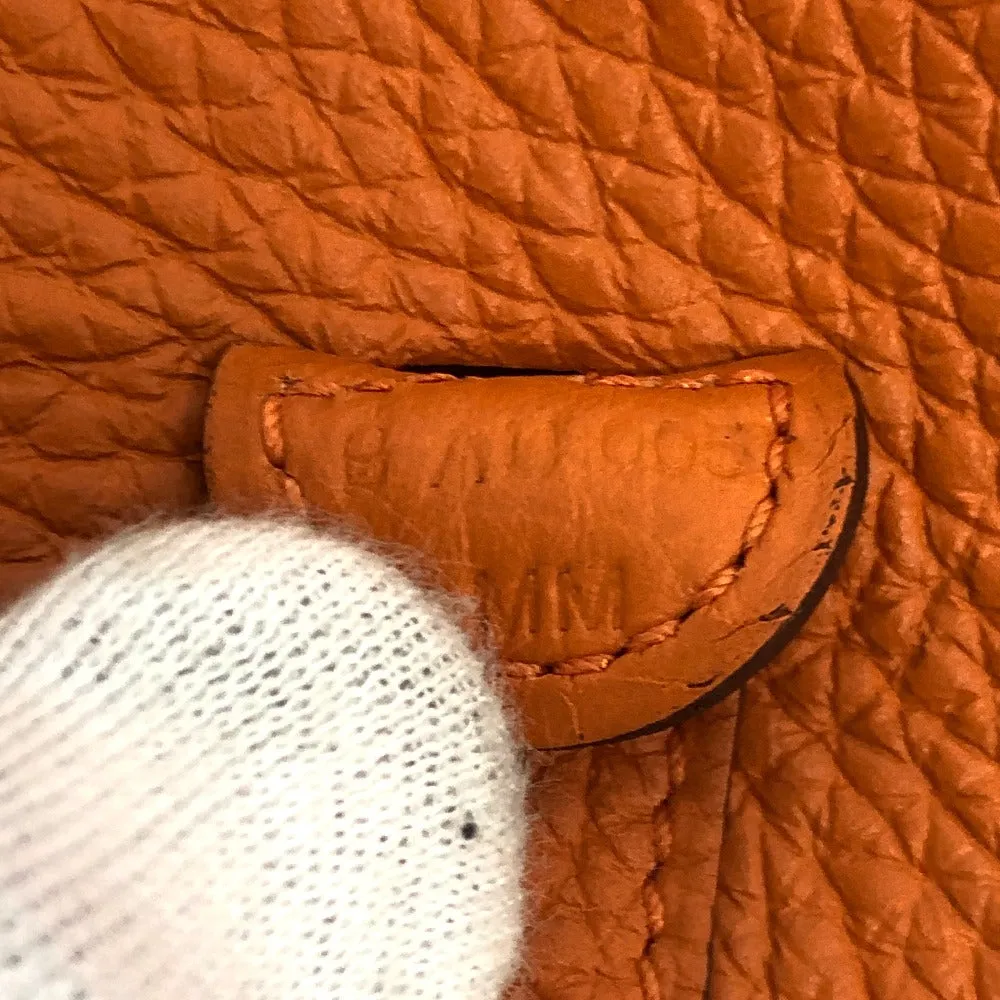 HERMES Shoulder Bag Taurillon Clemence Orange Evelyn TPM Women Used