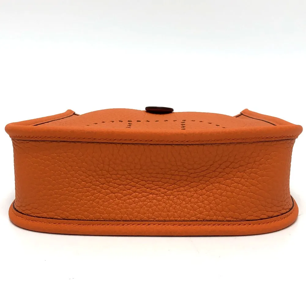 HERMES Shoulder Bag Taurillon Clemence Orange Evelyn TPM Women Used