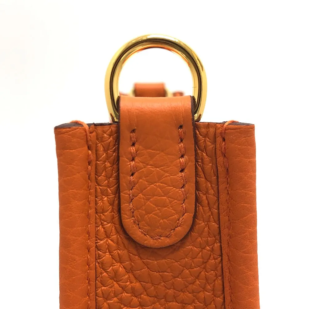 HERMES Shoulder Bag Taurillon Clemence Orange Evelyn TPM Women Used
