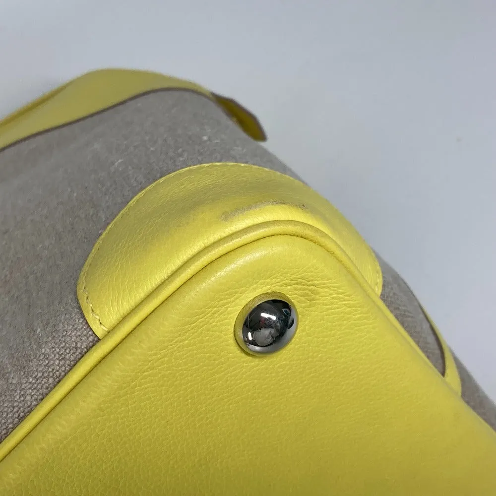 HERMES Tote Bag Swift, Toile H yellow Shoulder Bag Boston Duffel bag Bored 45 Women Used