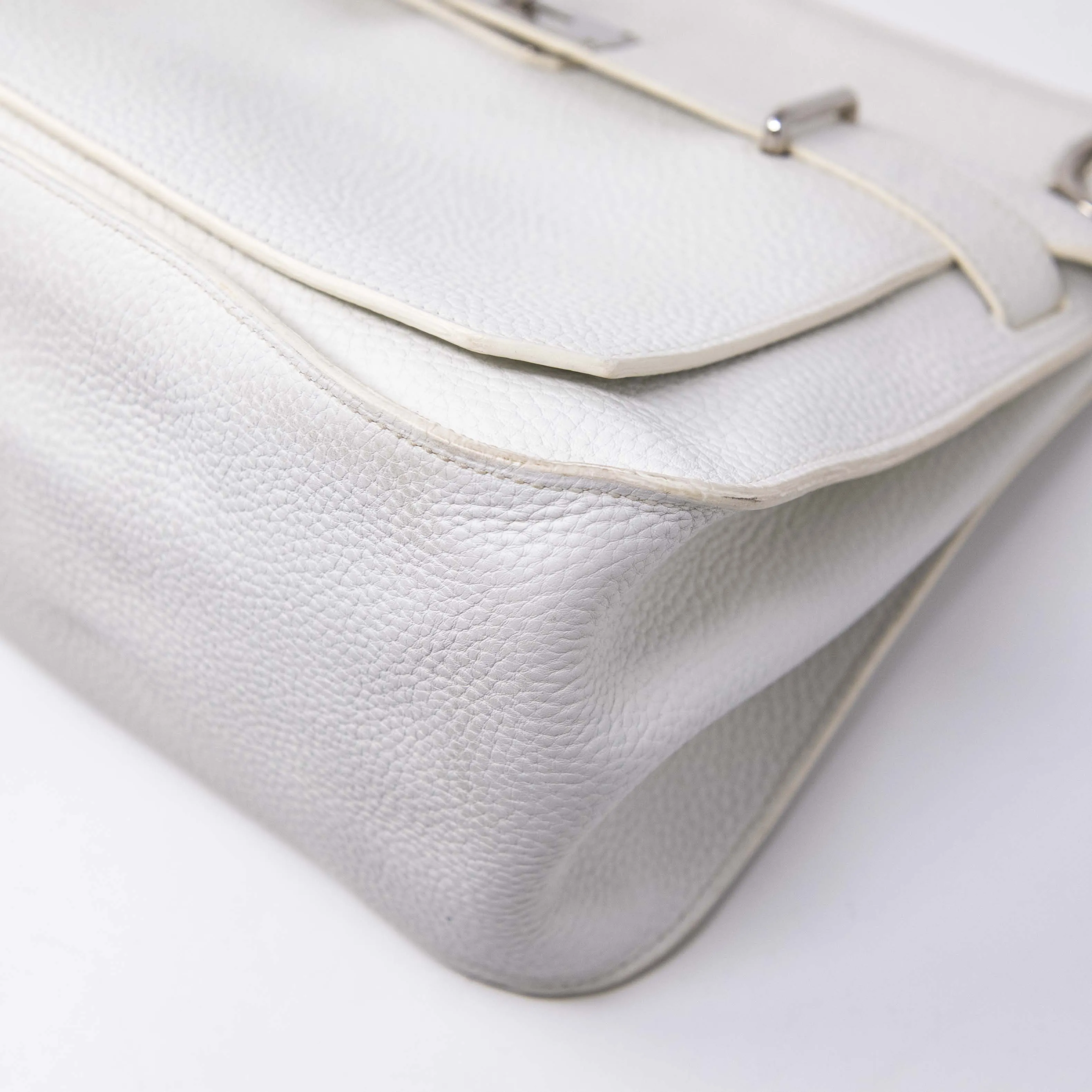 Hermes White Clemence Jypsiere 34