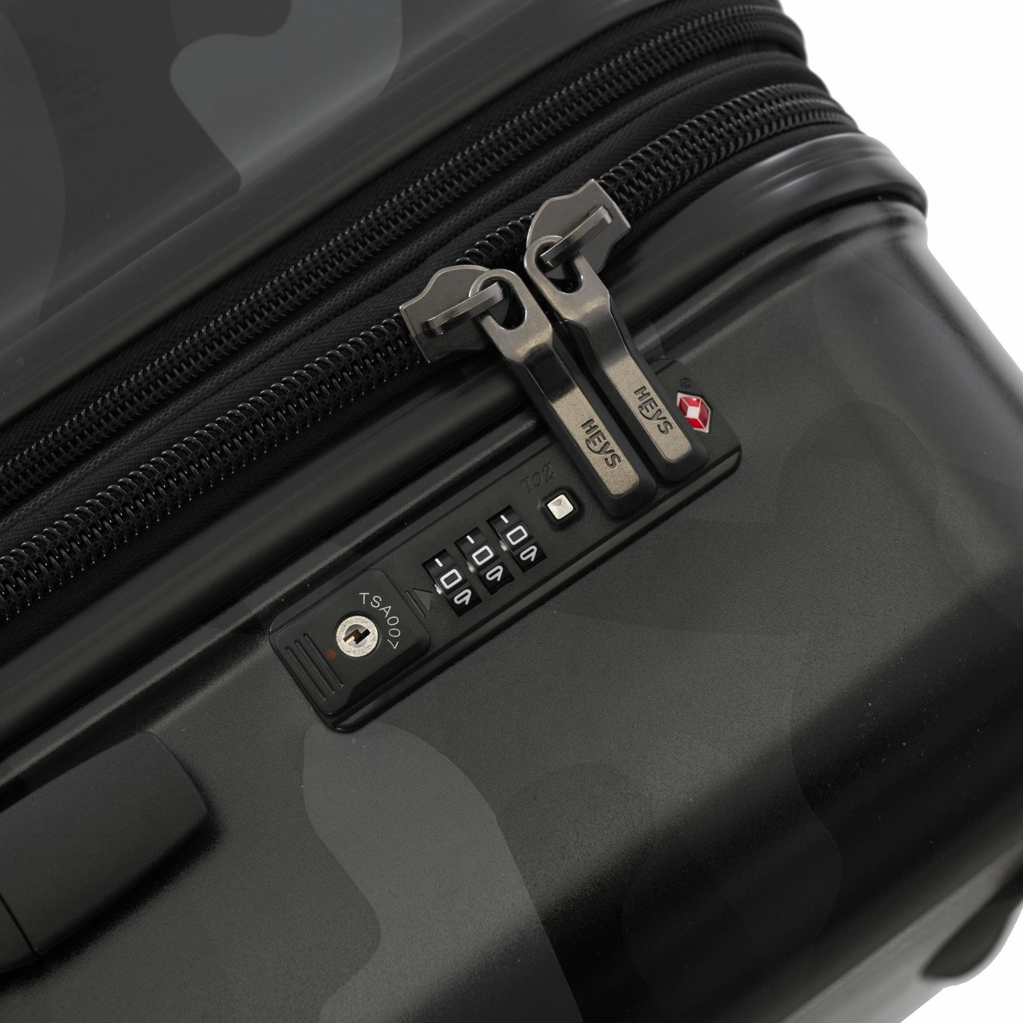 Heys Black Camo 3 Piece Spinner Set