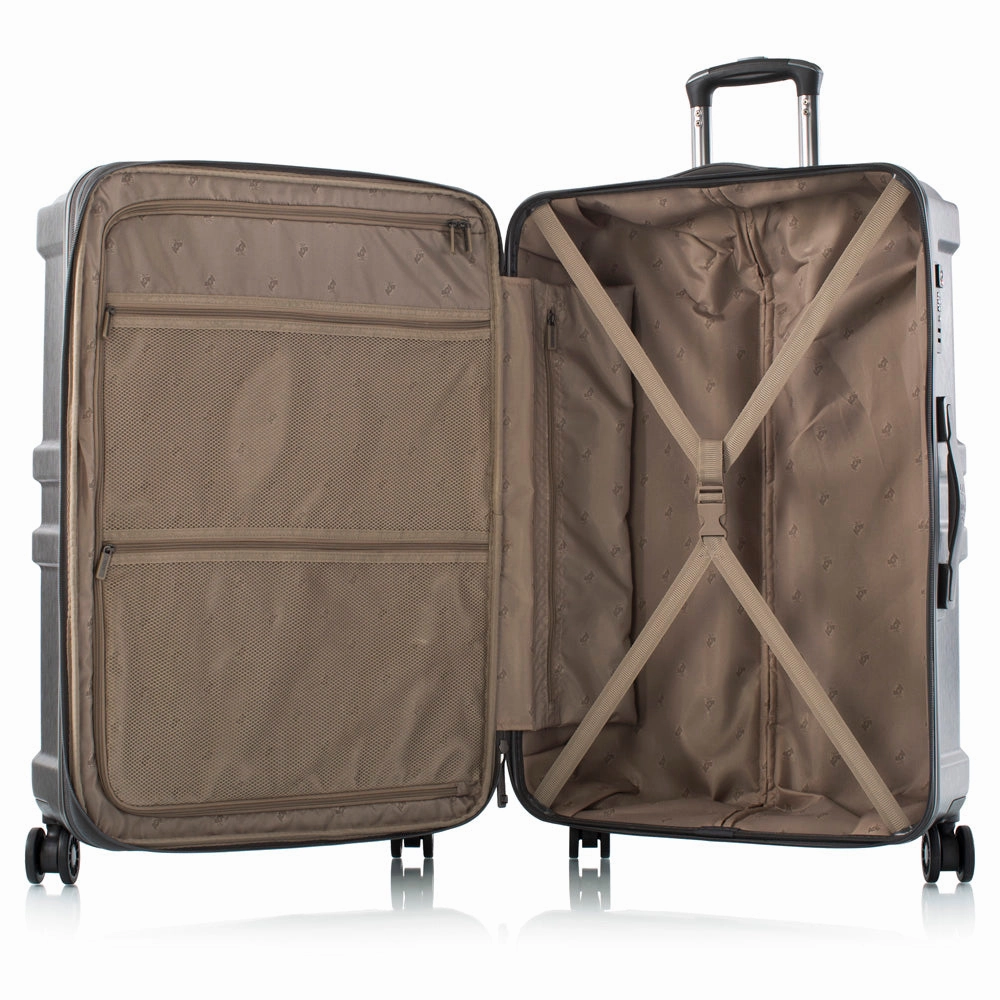 Heys Commander Polycarbonate Durable Expandale Spinner Large Luggage with TSA locks
