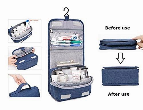 Hgdgears Travel Toiletry Bag With Hanging Hook,Portable Travel Makeup Bag,Cosmetic Organizer Bag