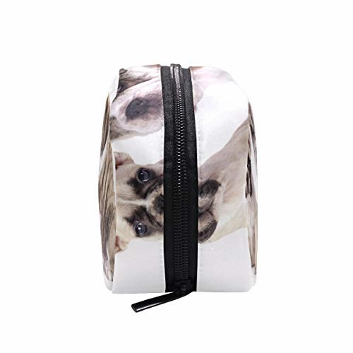 HU MOVR Makeup Organizer Puppies Animal White Puppy Dog Womens Zip Toiletry Bag Large Case Cosmetic