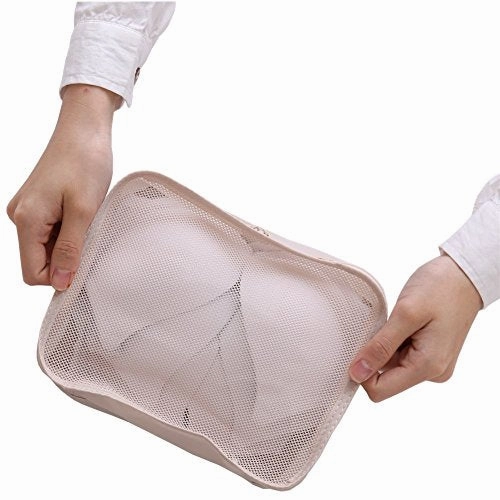 JJ POWER Lightweight Travel Packing Cubes Multi function, Durable 6 Piece (Cream)